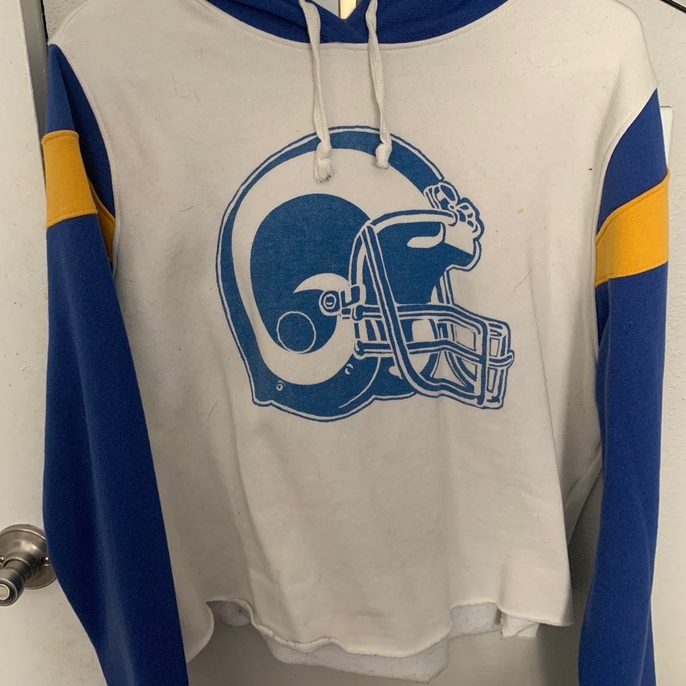 LA Rams cropped pullover hoodie